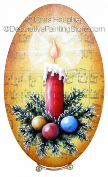 Christmas Candle Plaque ePattern - Chris Haughey - PDF DOWNLOAD